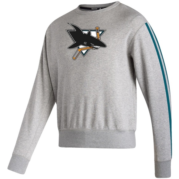 NWT San Jose Sharks adidas Team Classics Vintage Pullover Sweatshirt - Picture 3 of 10